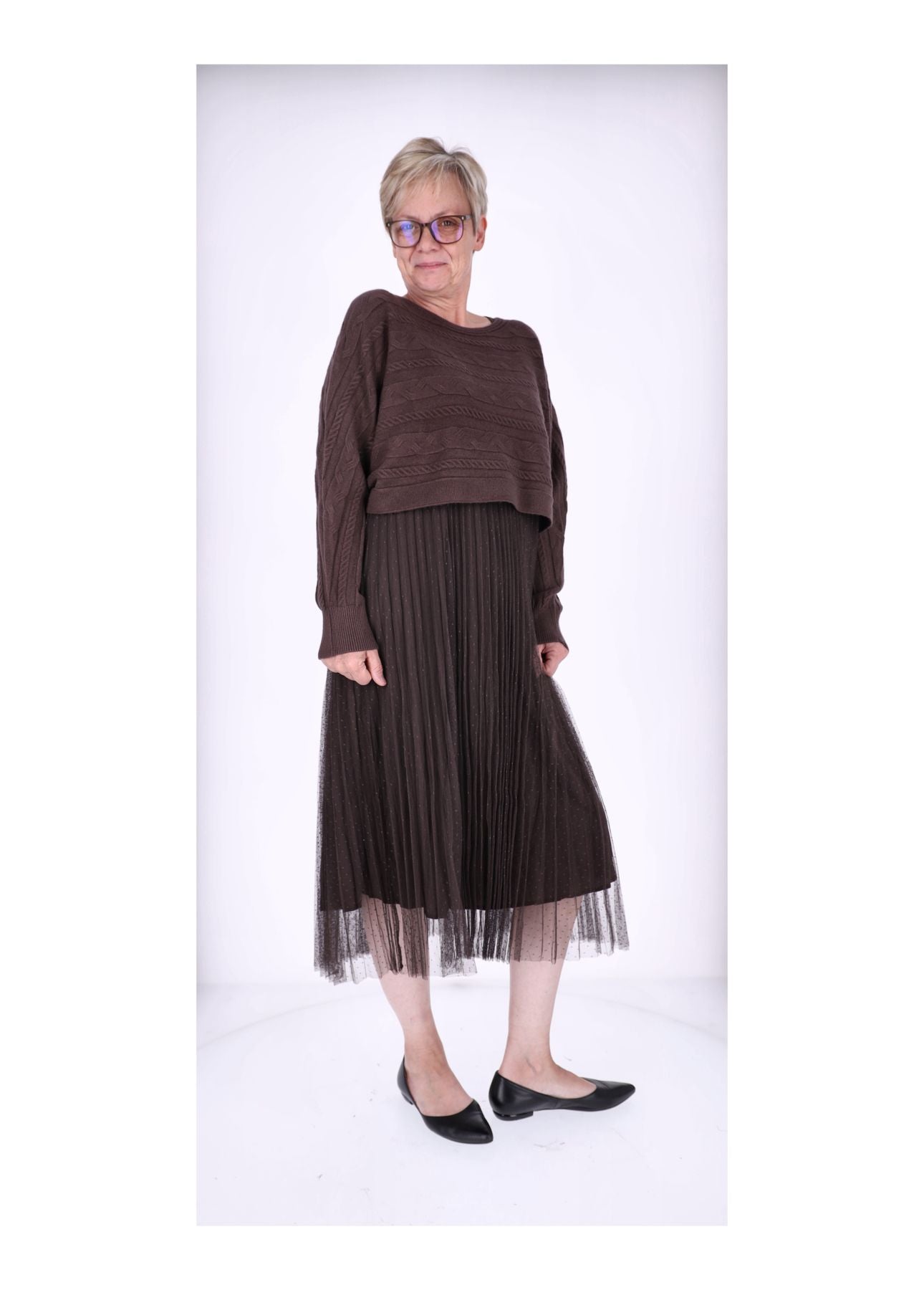Kleid mit Strickpullover