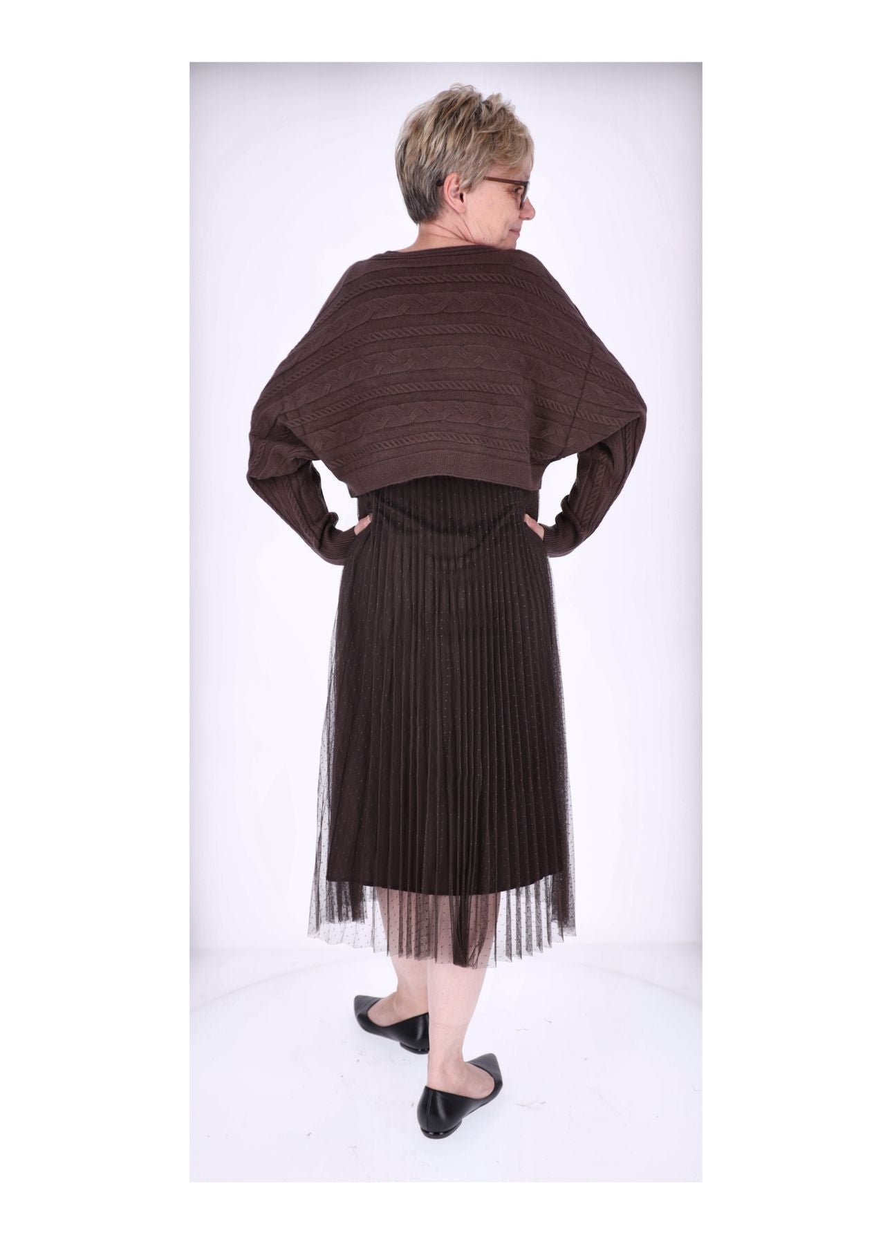 Kleid mit Strickpullover