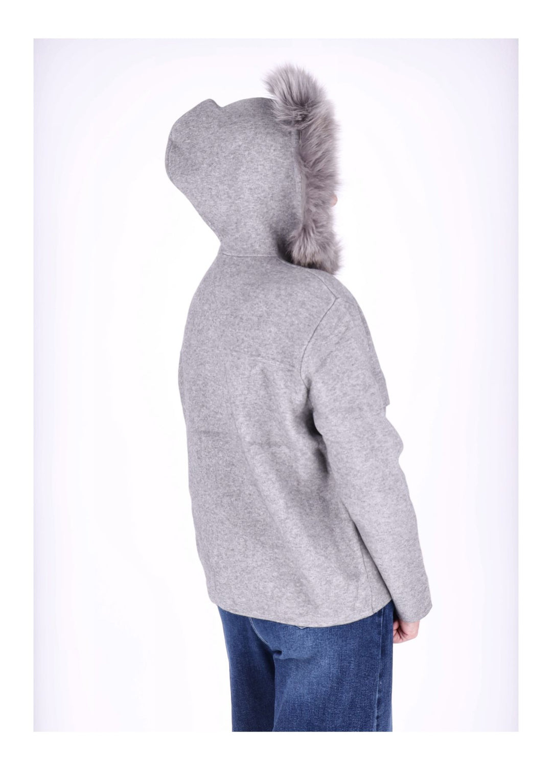 Strickjacke Damen Kapuze Fell