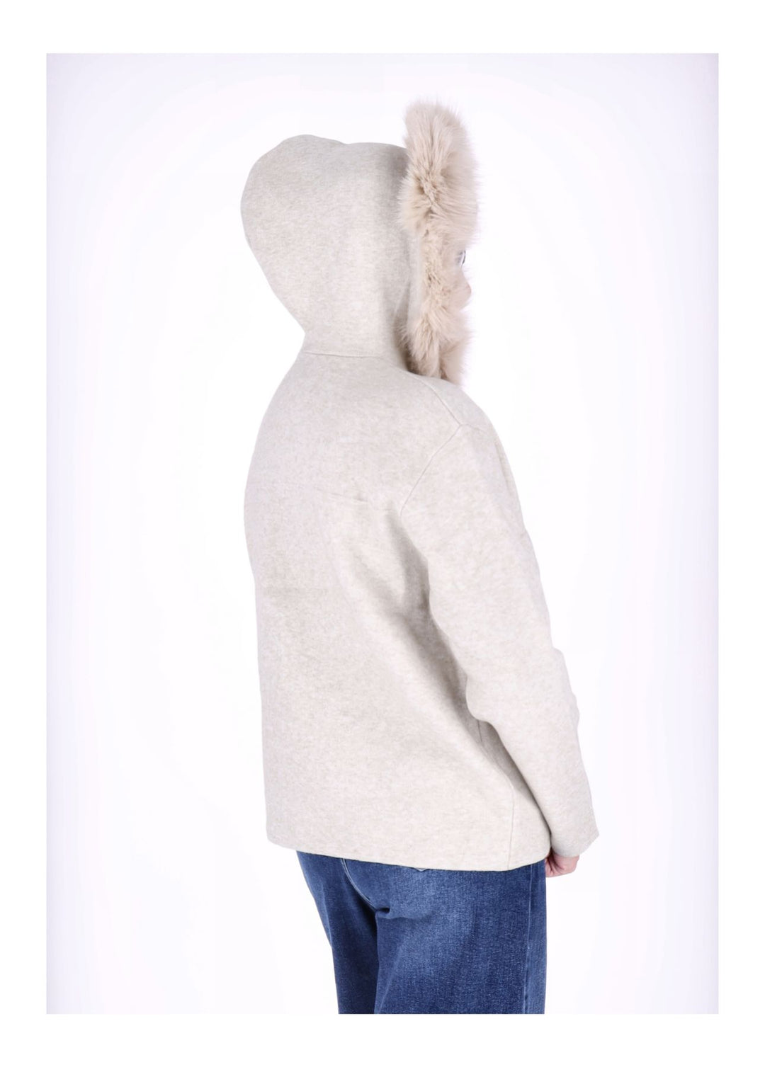 Strickjacke Damen Kapuze Fell