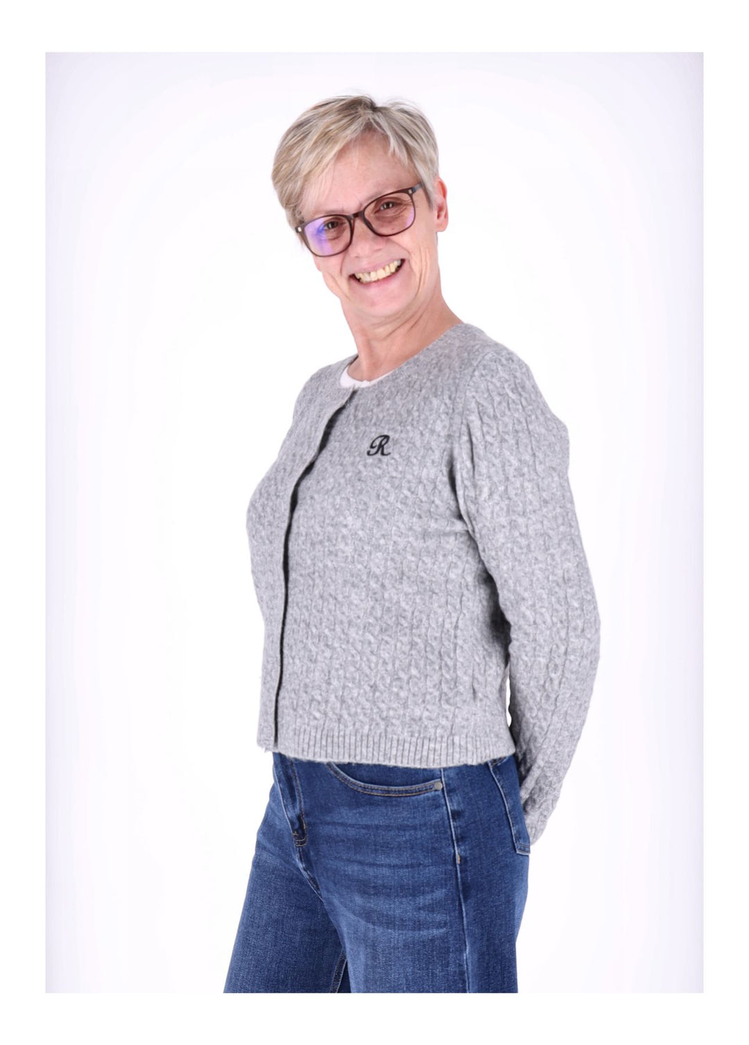 Strickjacke Damen Double Layer