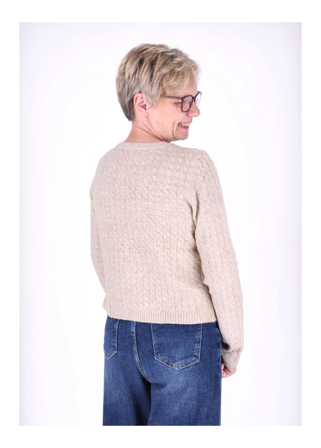 Strickjacke Damen Double Layer