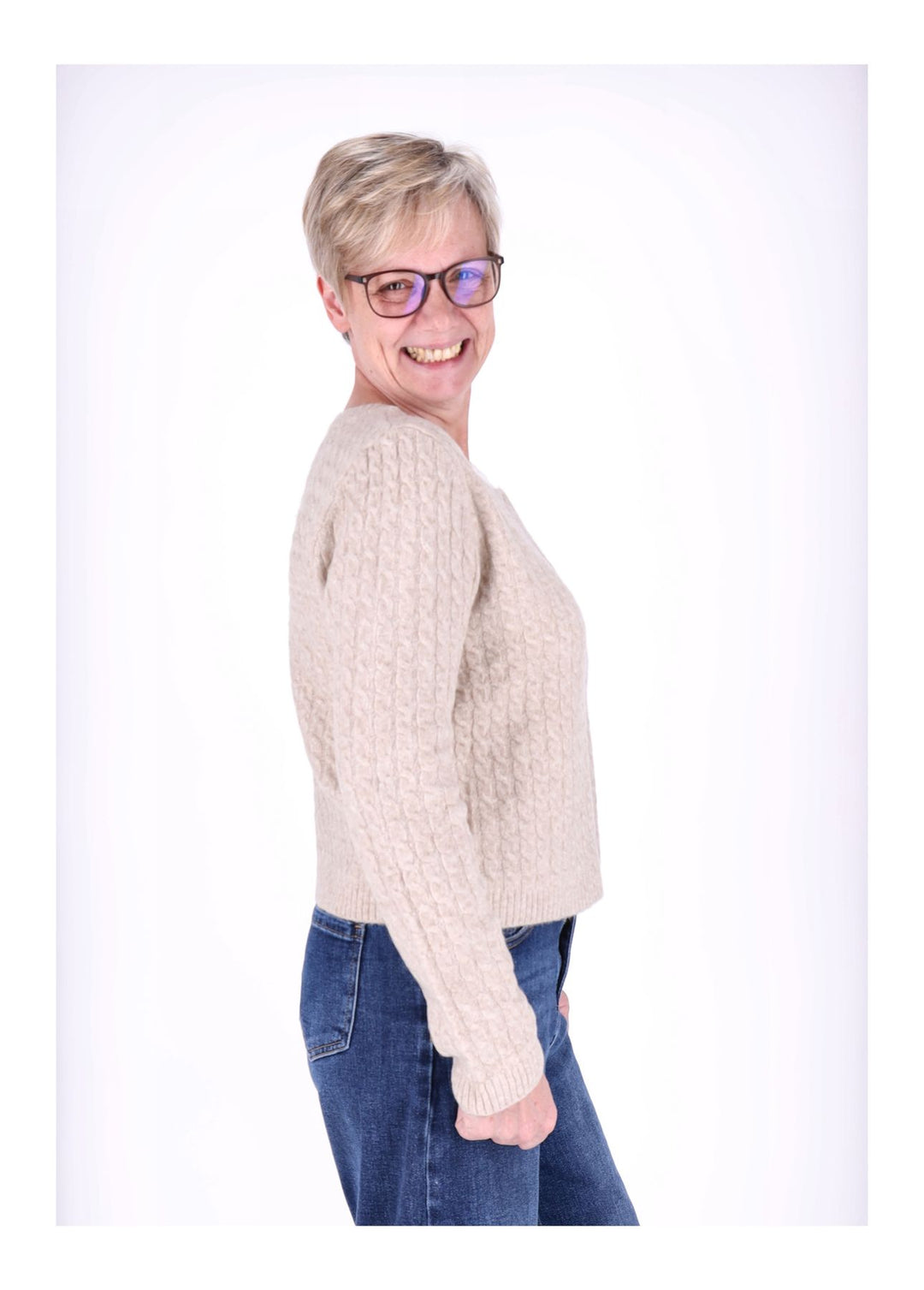 Strickjacke Damen Double Layer