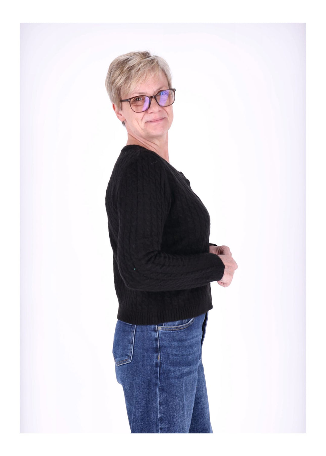 Strickjacke Damen Double Layer