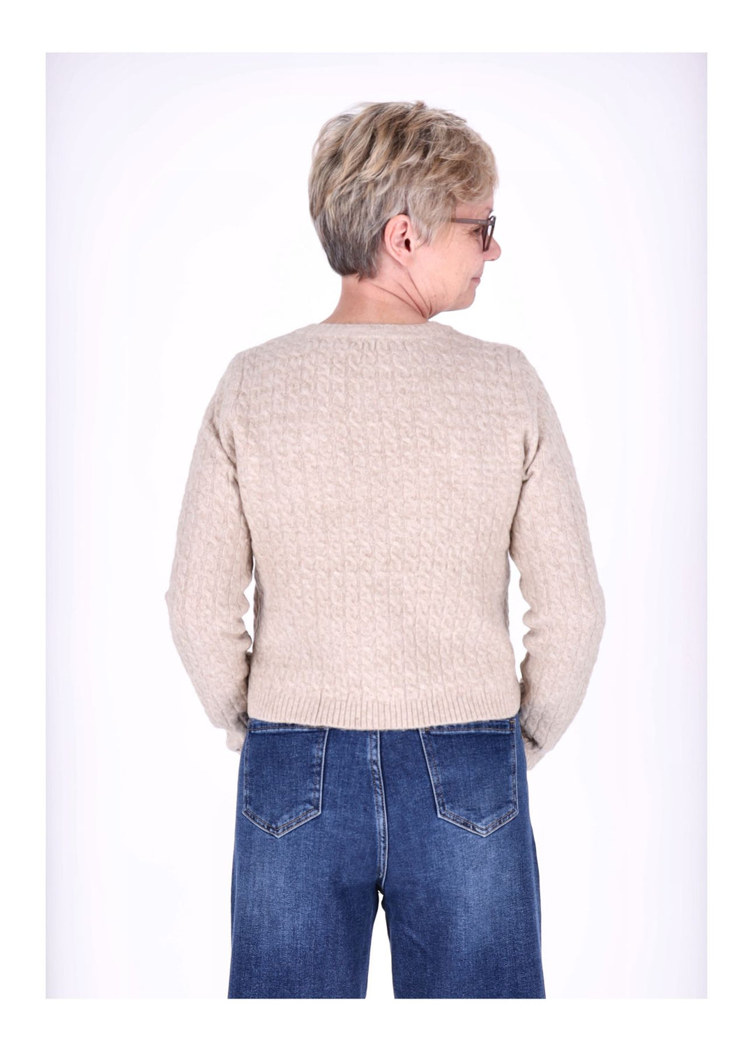 Strickjacke Damen Double Layer