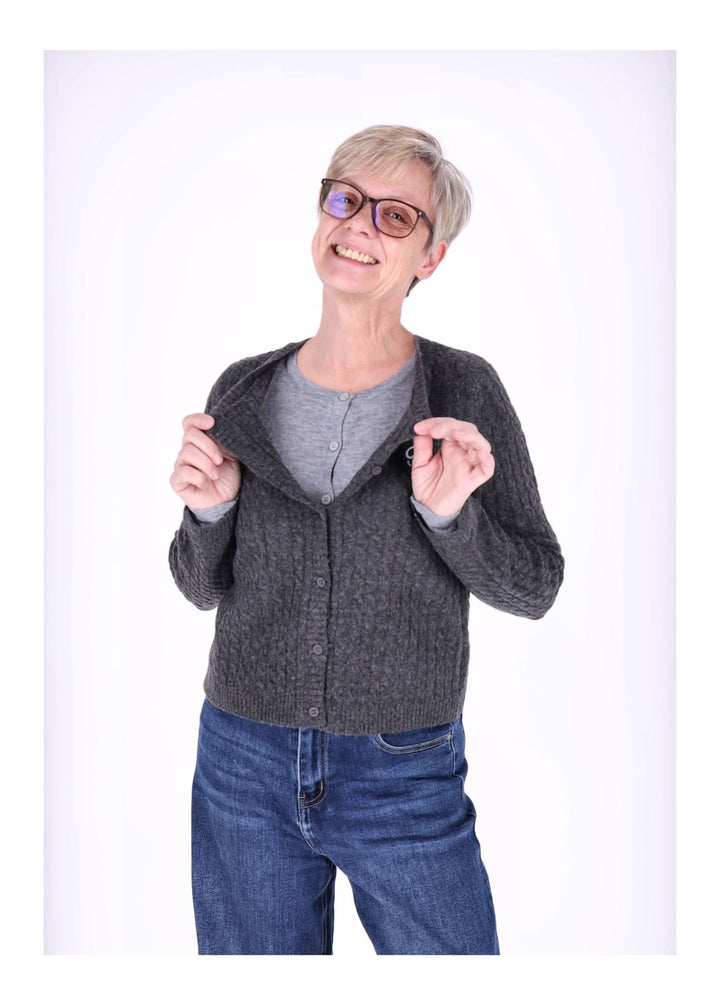 Strickjacke Damen Double Layer