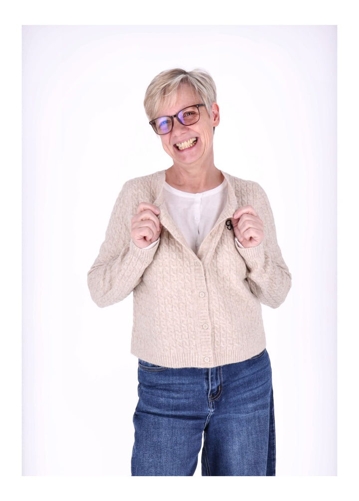 Strickjacke Damen Double Layer