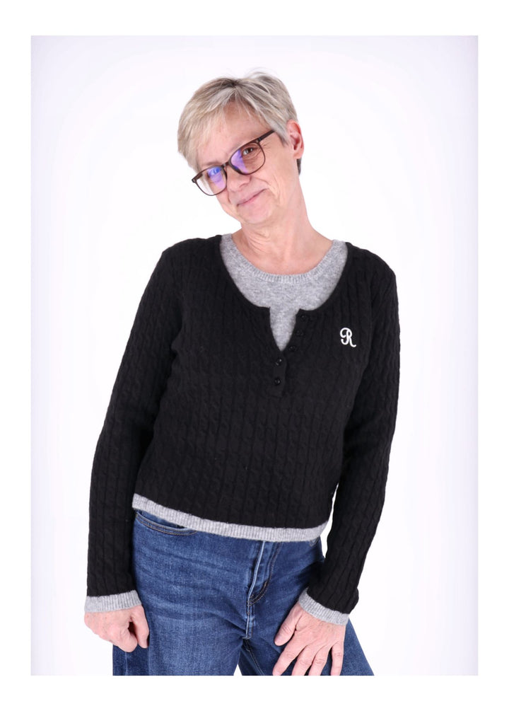 Strickpullover Damen Double Layer