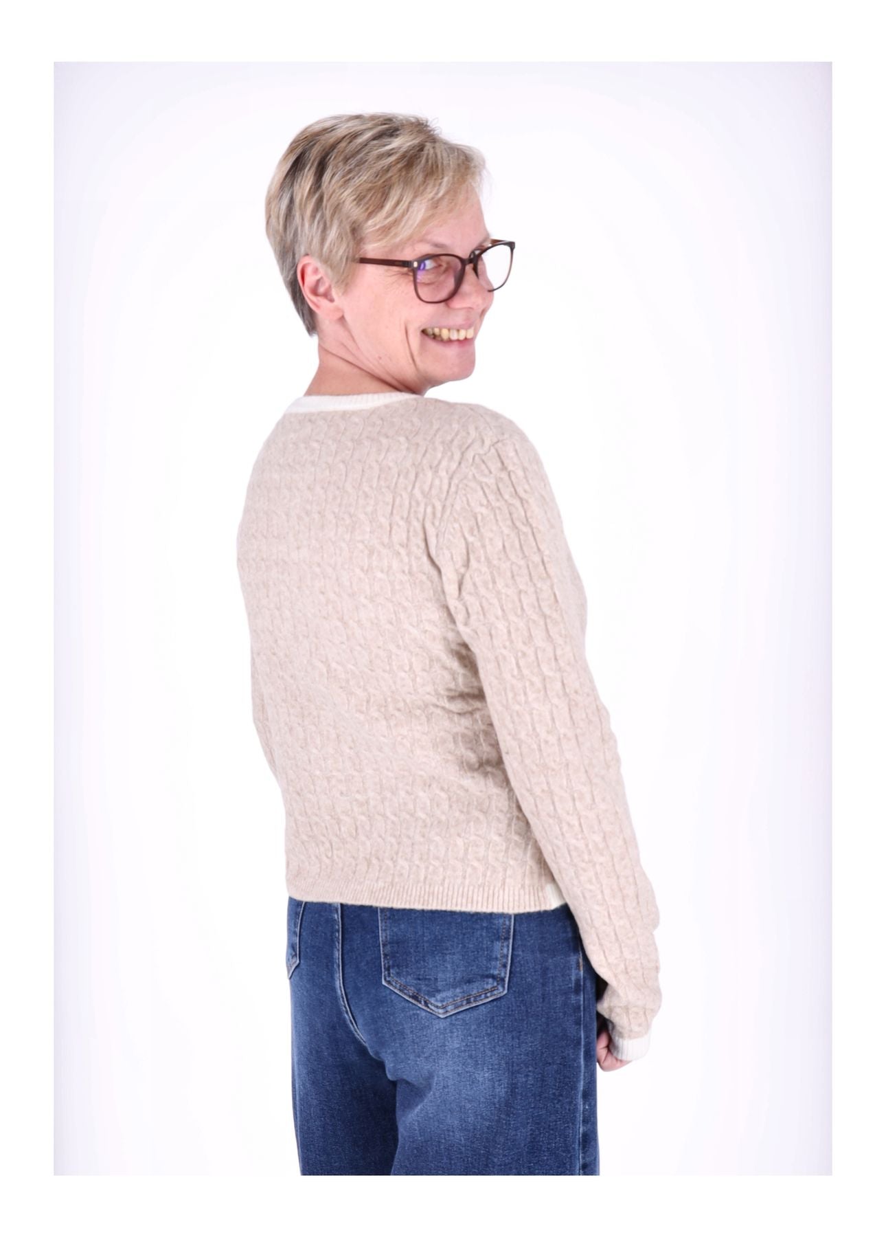Strickpullover Damen Double Layer