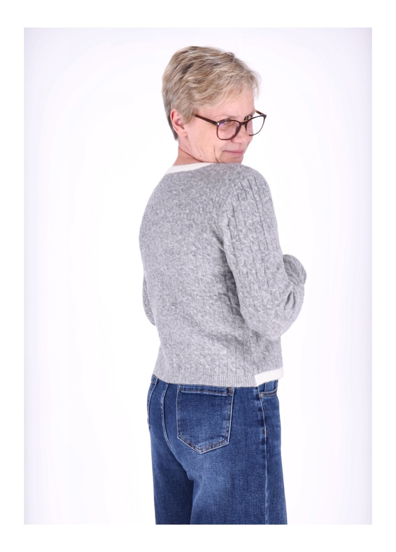 Strickpullover Damen Double Layer