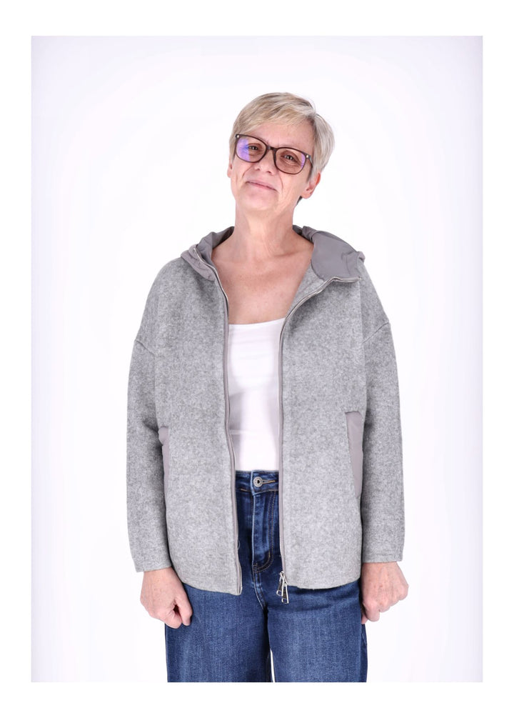 Strickjacke Damen Steppkapuze
