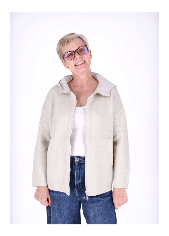 Strickjacke Damen Steppkapuze