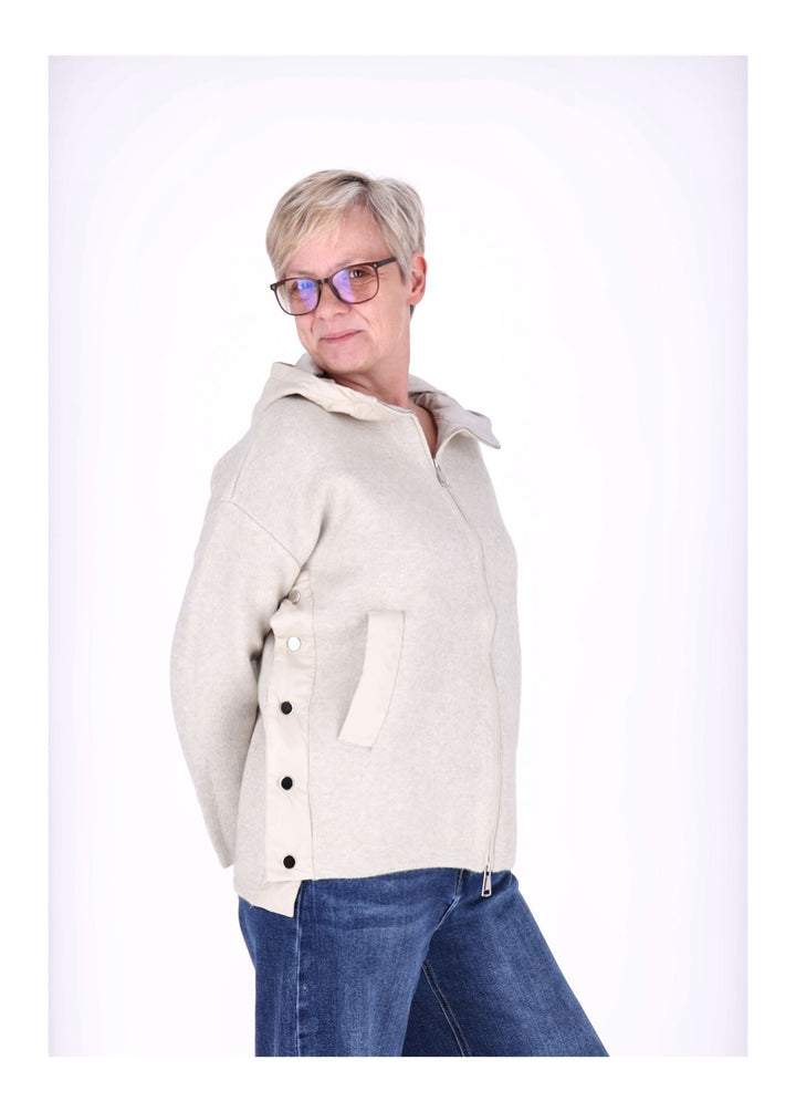 Strickjacke Damen Steppkapuze