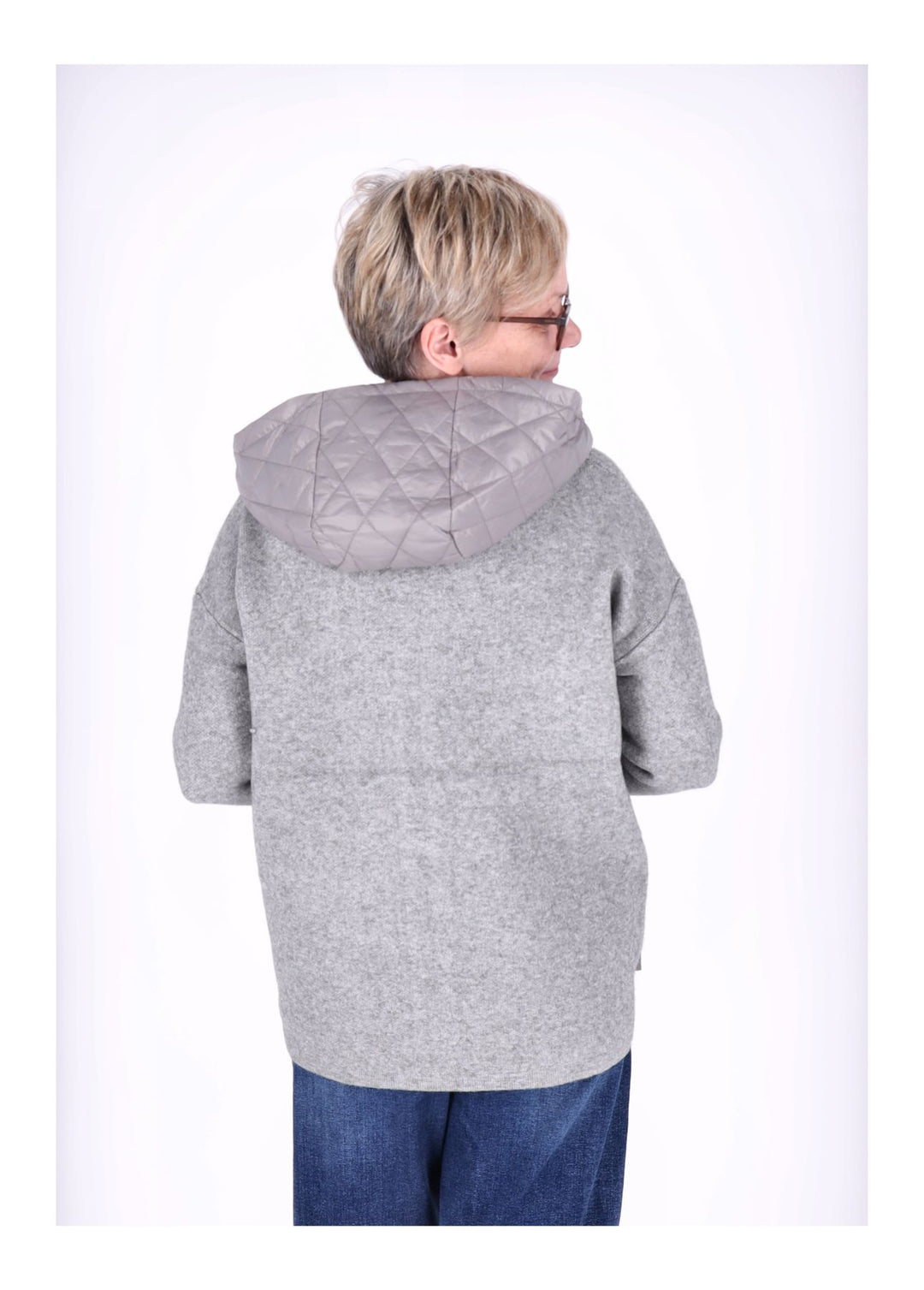 Strickjacke Damen Steppkapuze