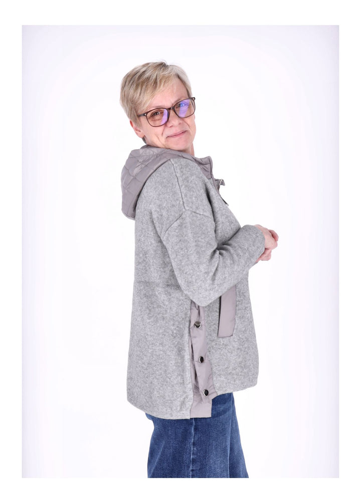 Strickjacke Damen Steppkapuze