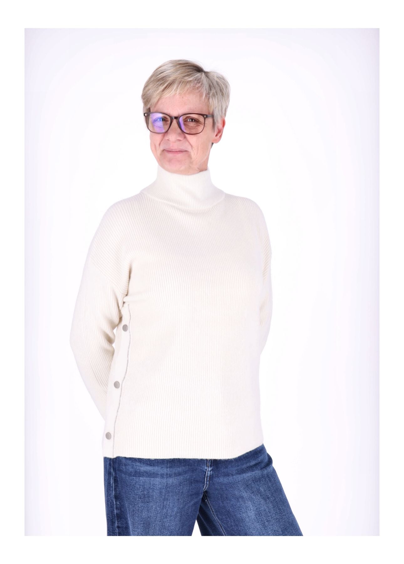 Strickpullover Damen Stehkragen