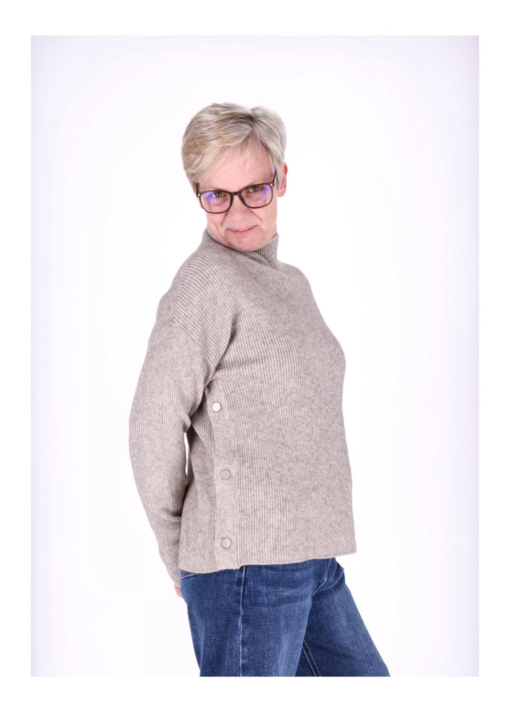 Strickpullover Damen Stehkragen