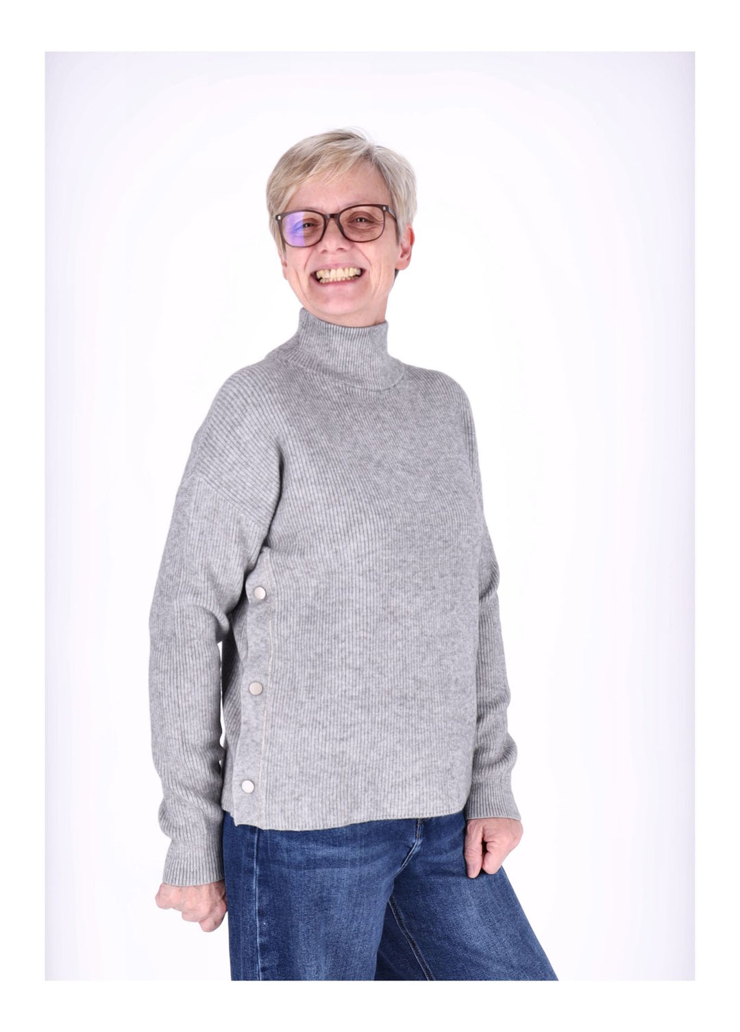 Strickpullover Damen Stehkragen