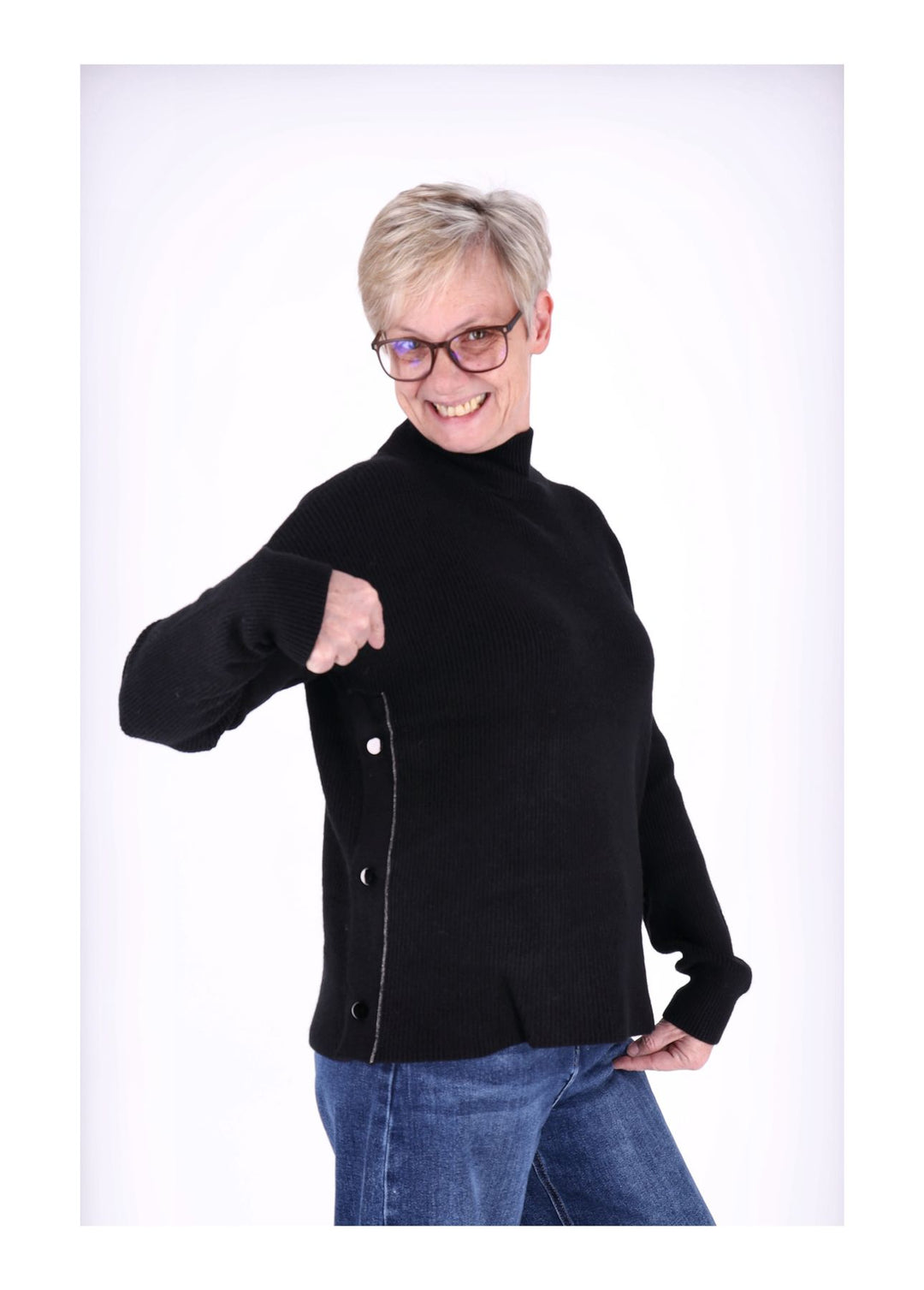Strickpullover Damen Stehkragen