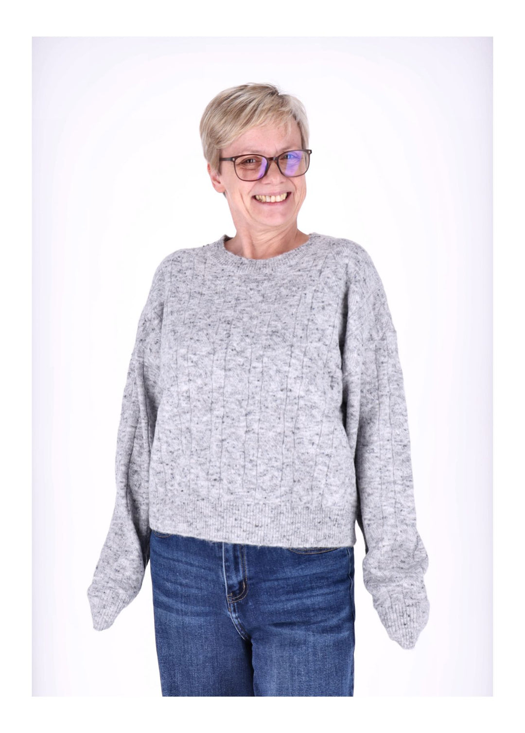 Strickpullover Damen separater Schal