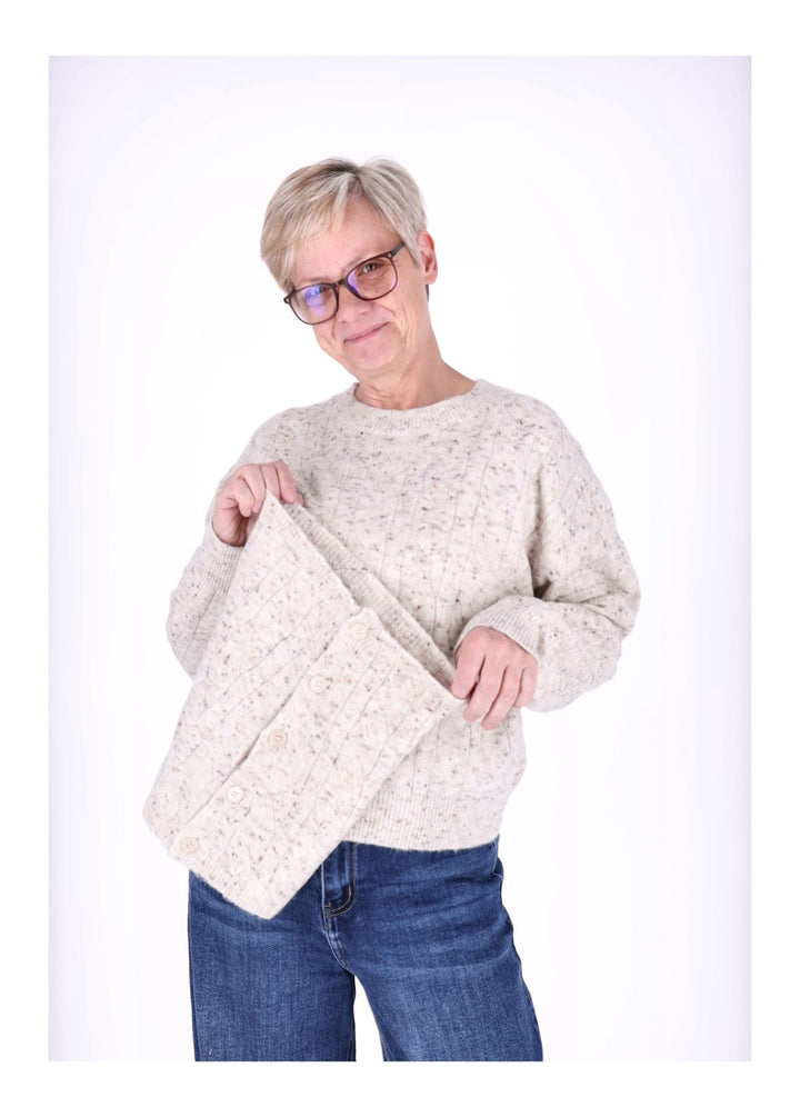 Strickpullover Damen separater Schal