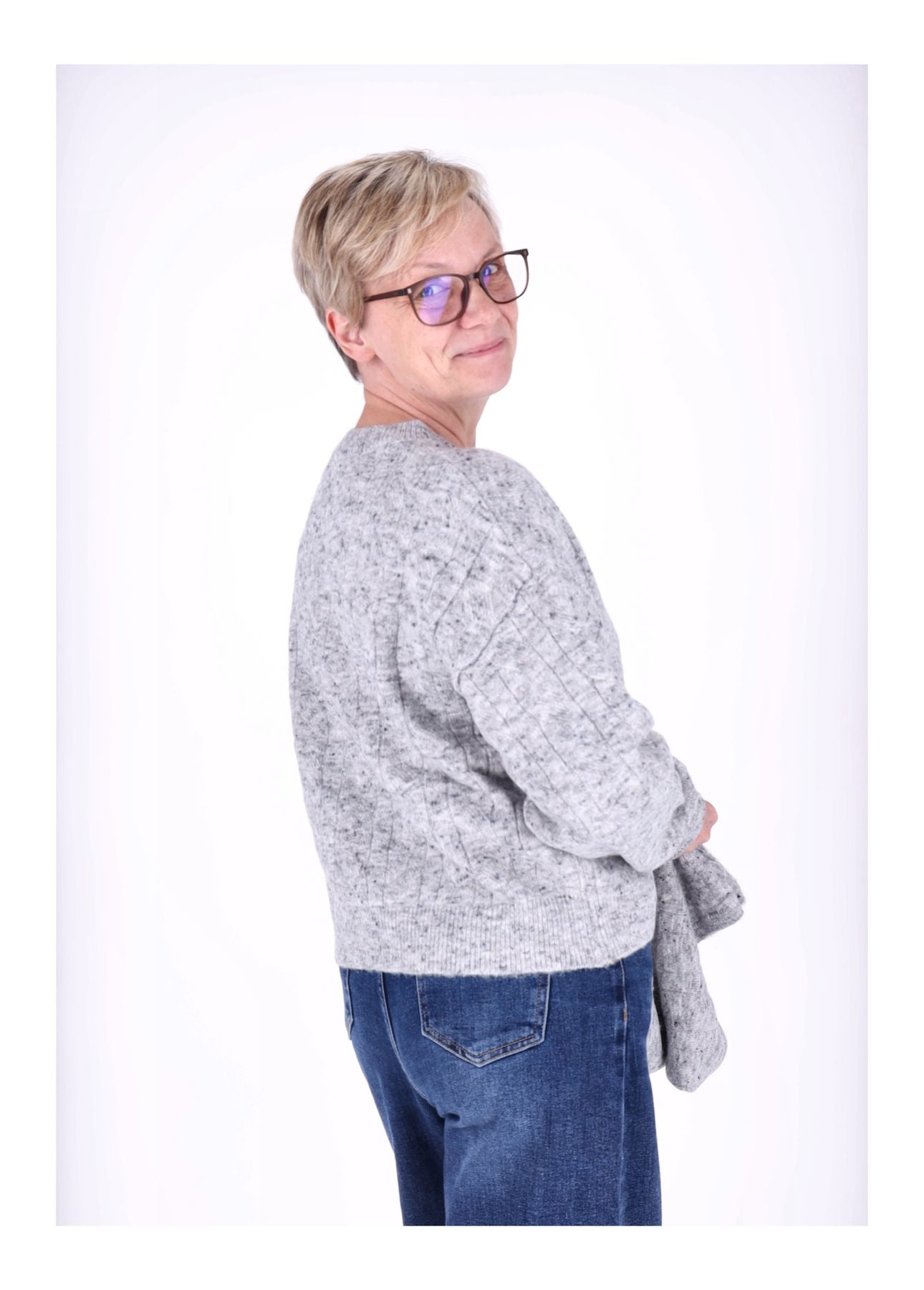 Strickpullover Damen separater Schal