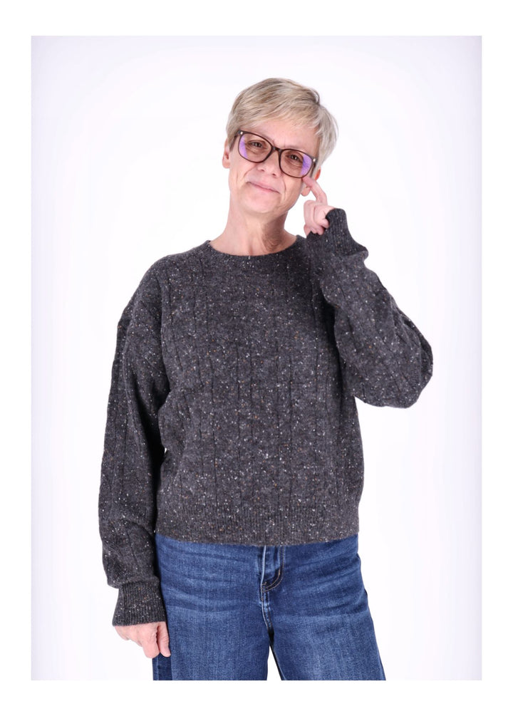 Strickpullover Damen separater Schal