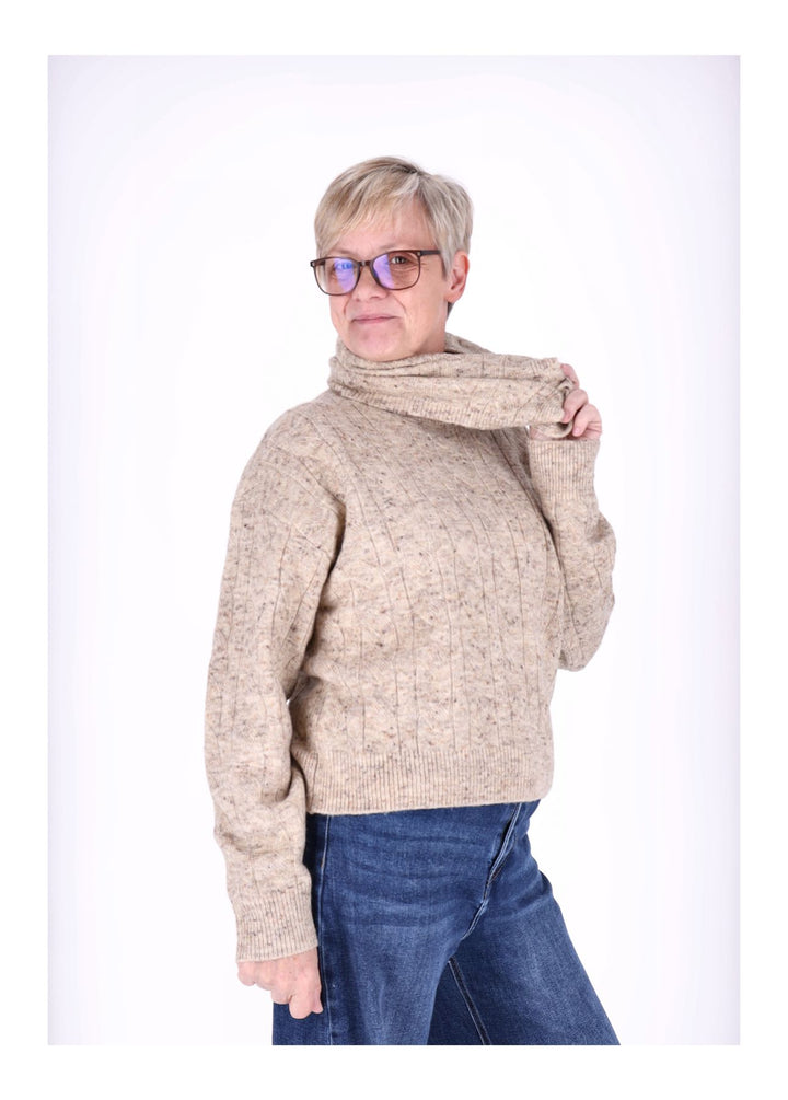 Strickpullover Damen separater Schal