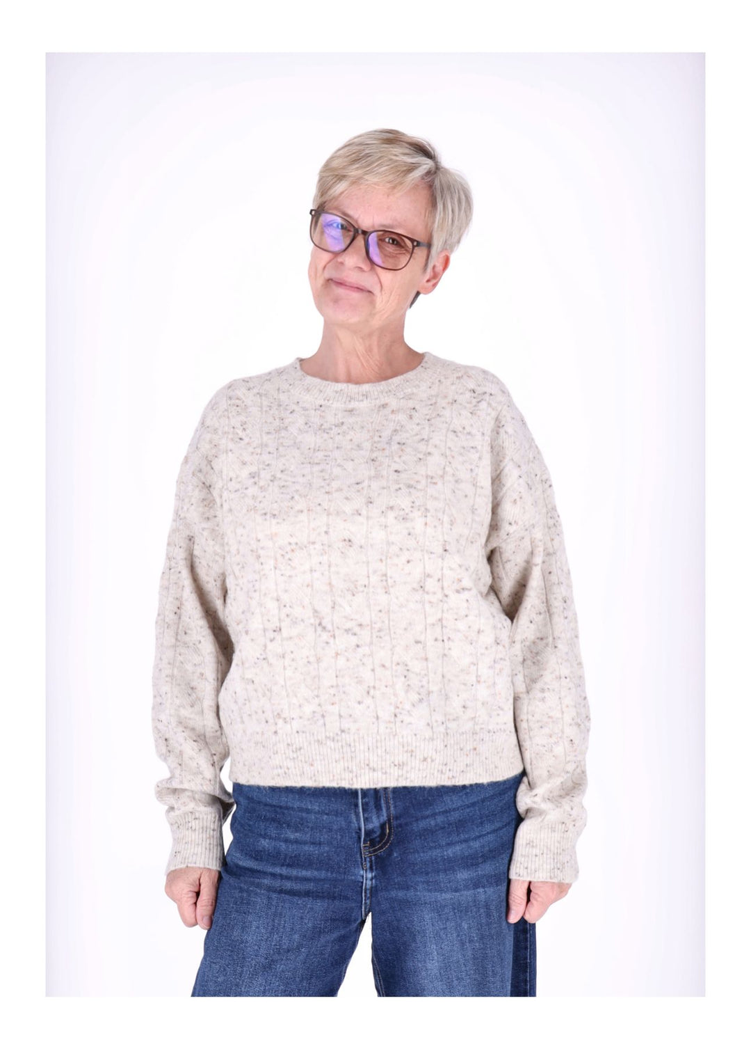 Strickpullover Damen separater Schal