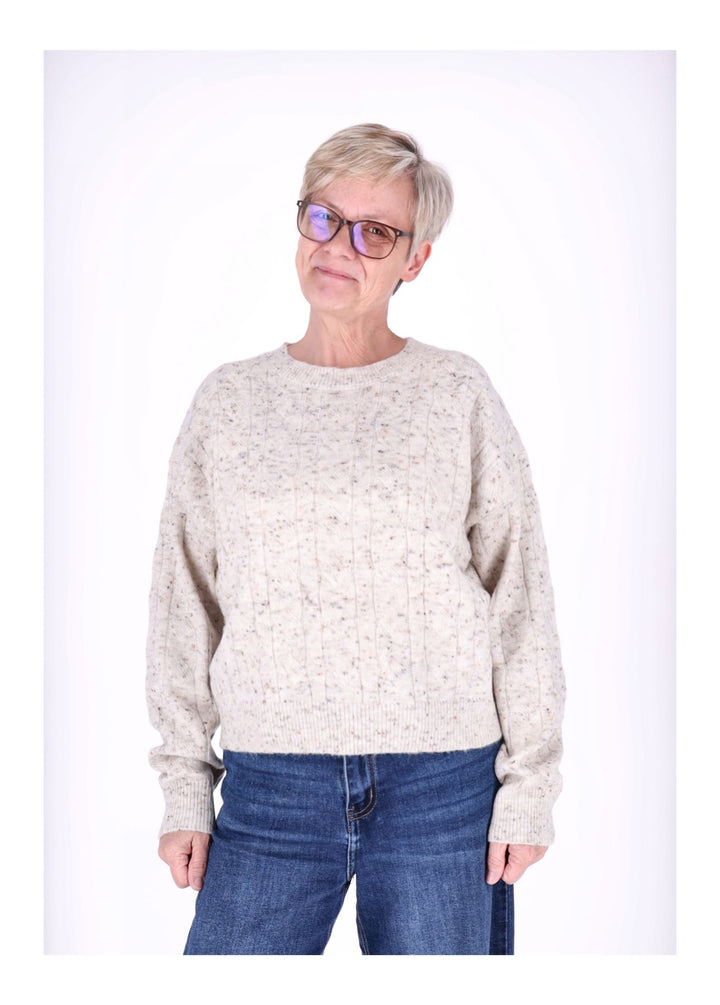 Strickpullover Damen separater Schal