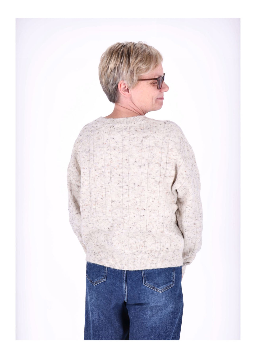 Strickpullover Damen separater Schal