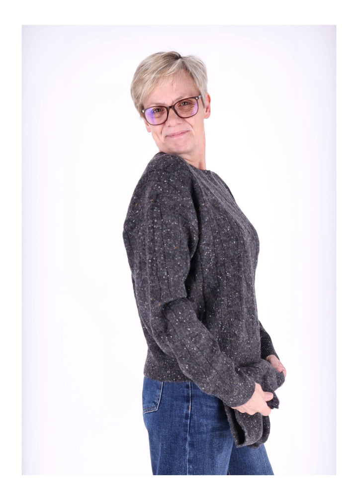 Strickpullover Damen separater Schal