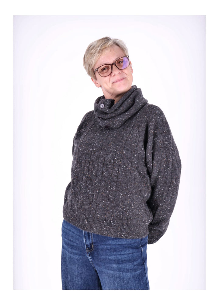 Strickpullover Damen separater Schal