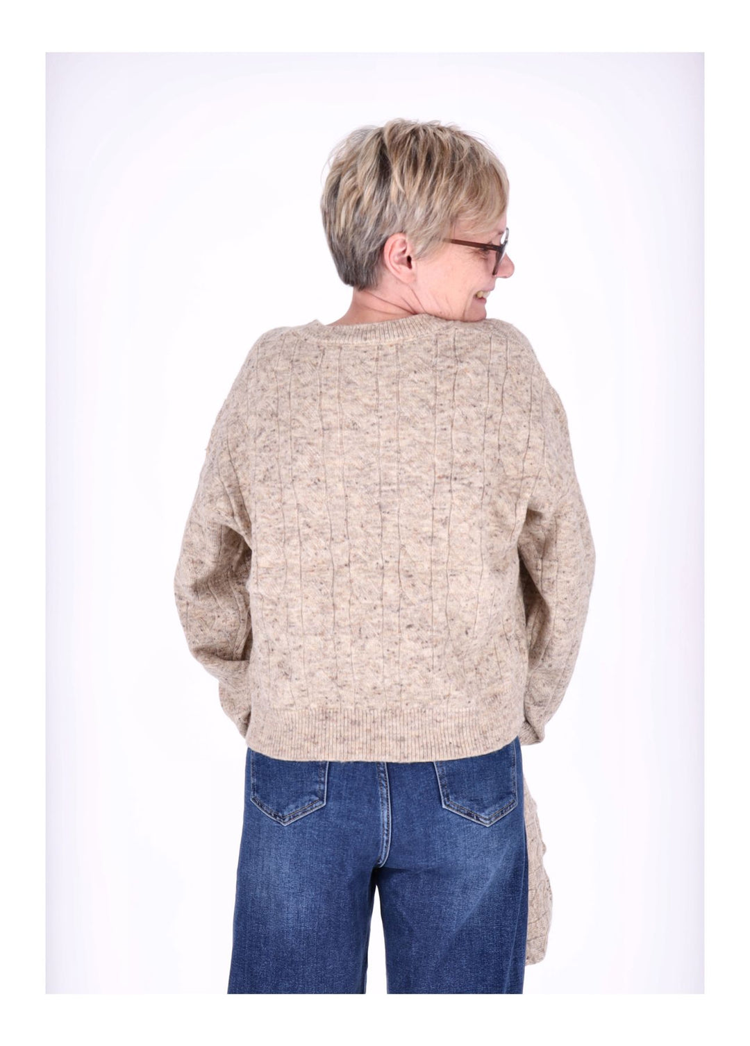 Strickpullover Damen separater Schal