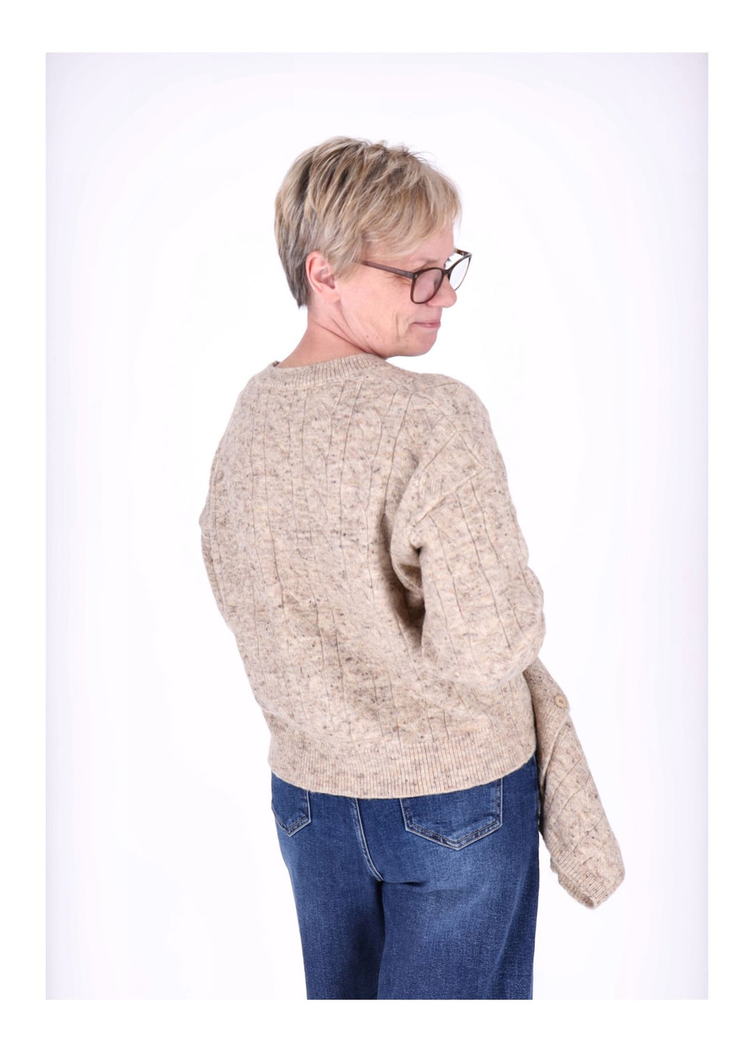 Strickpullover Damen separater Schal