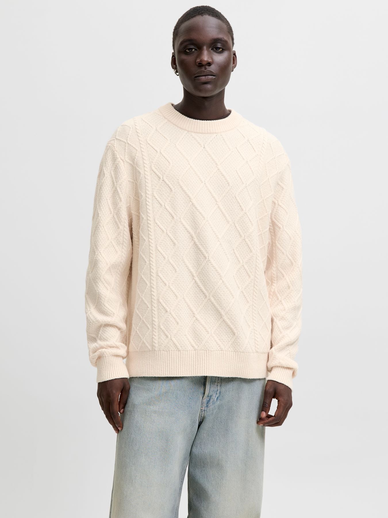 Herren JORCAMBRIDGE KNIT CABLE CREW NECK