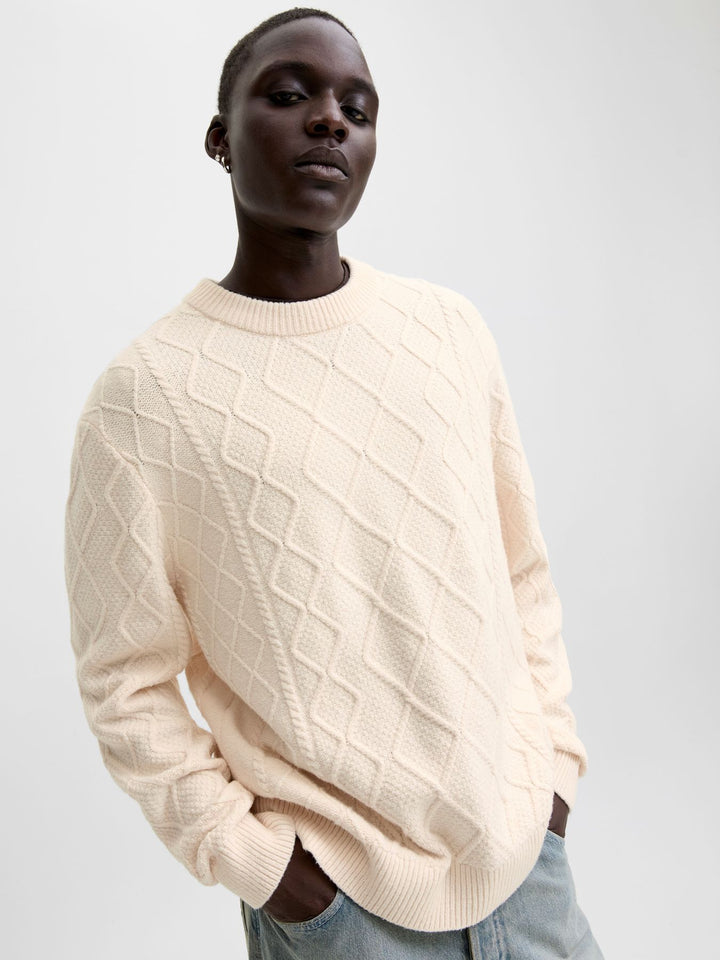 Herren JORCAMBRIDGE KNIT CABLE CREW NECK