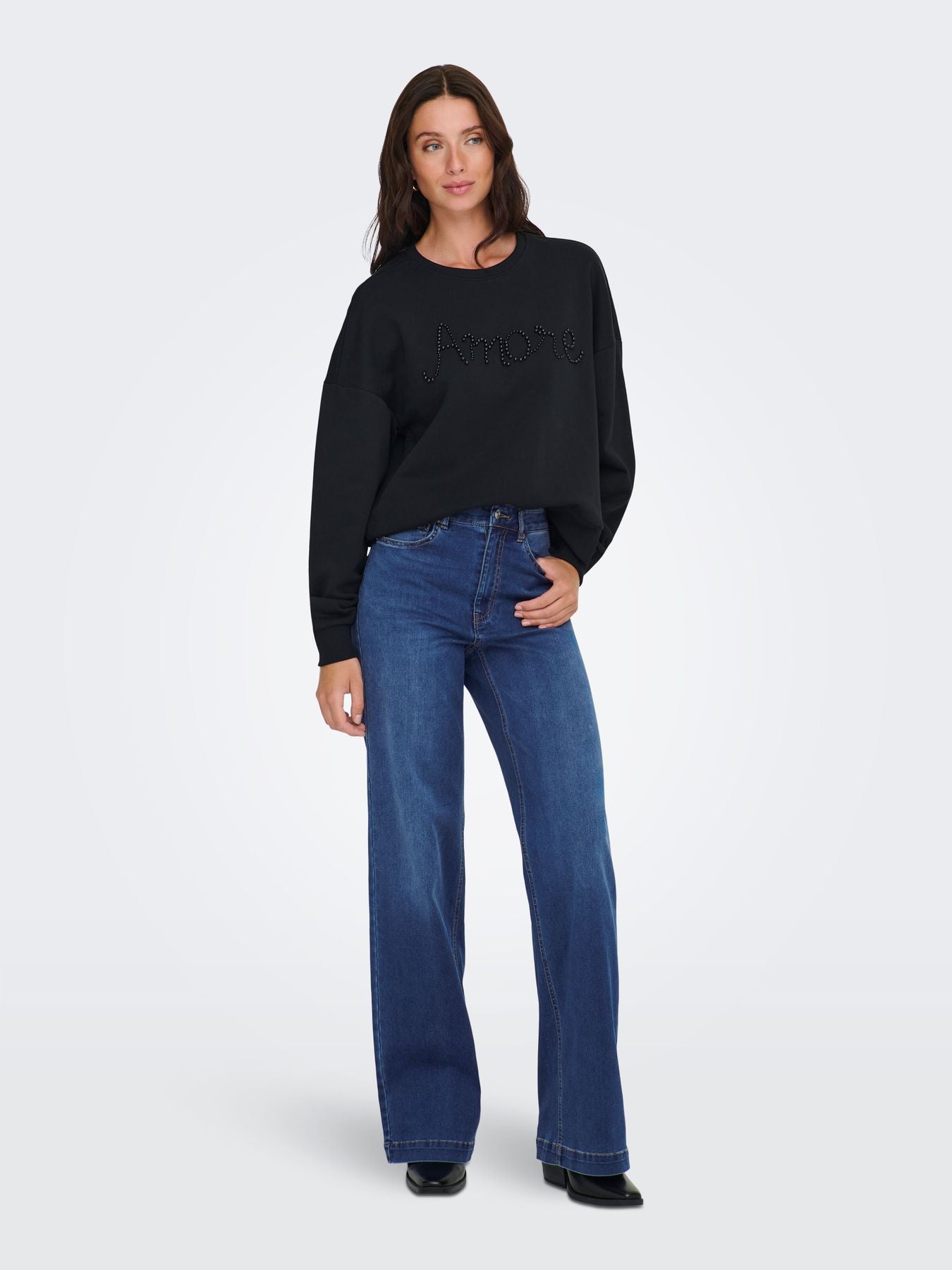 Damen ONLMADISON-ROYAL HW WIDE DNM BF GUA