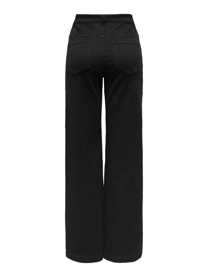 Damen ONLMADISON-ROYAL HW WIDE DNM BF GUA BLACK
