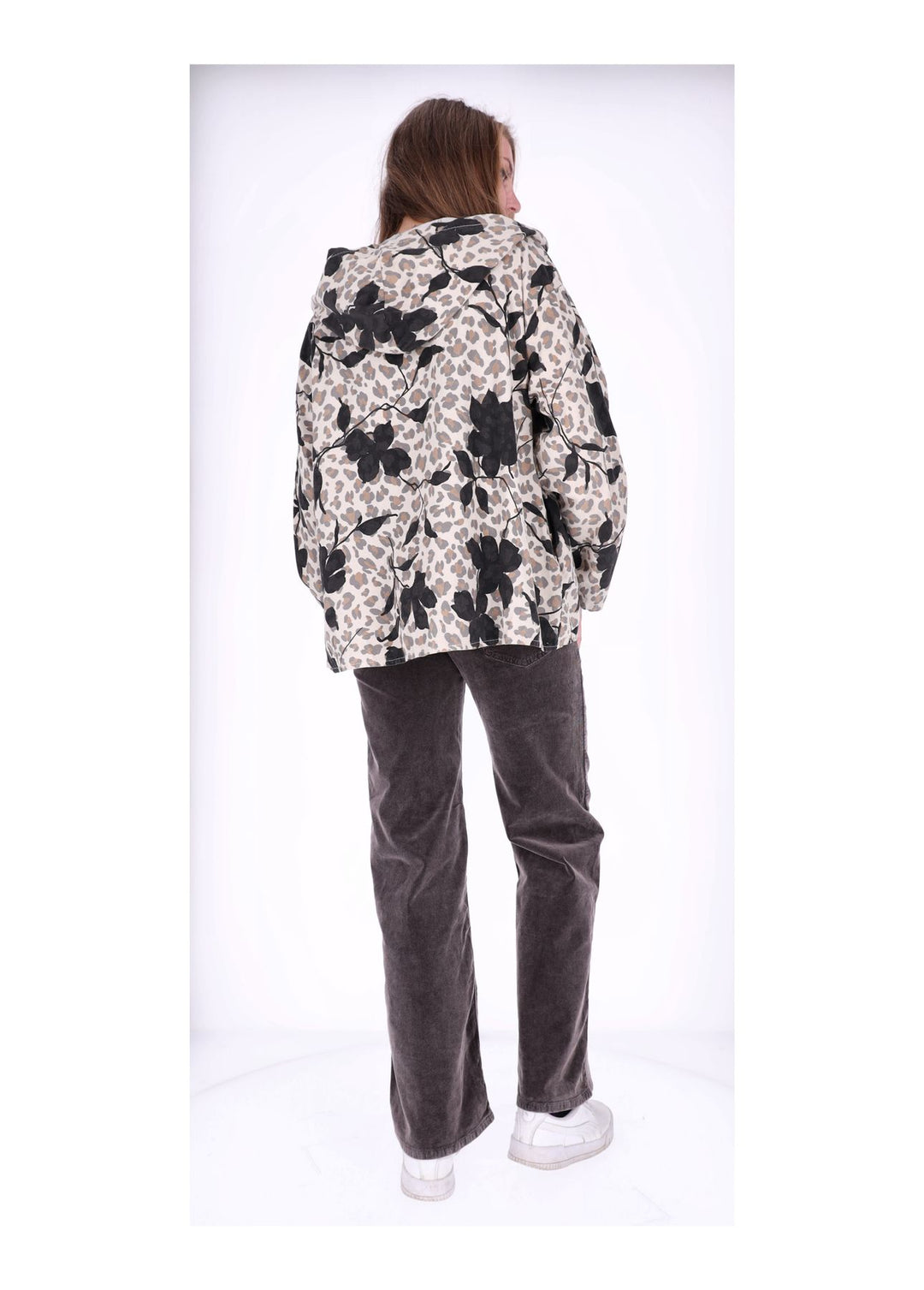 Cord Sweatjacke Damen AOP