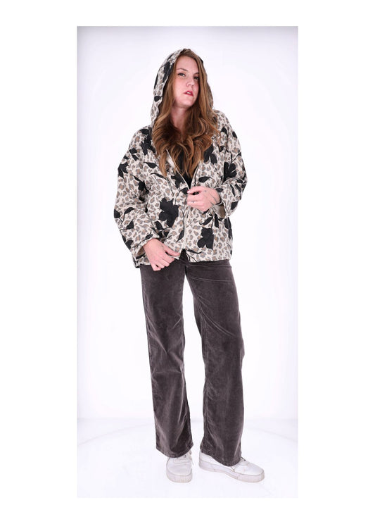 Cord Sweatjacke Damen AOP