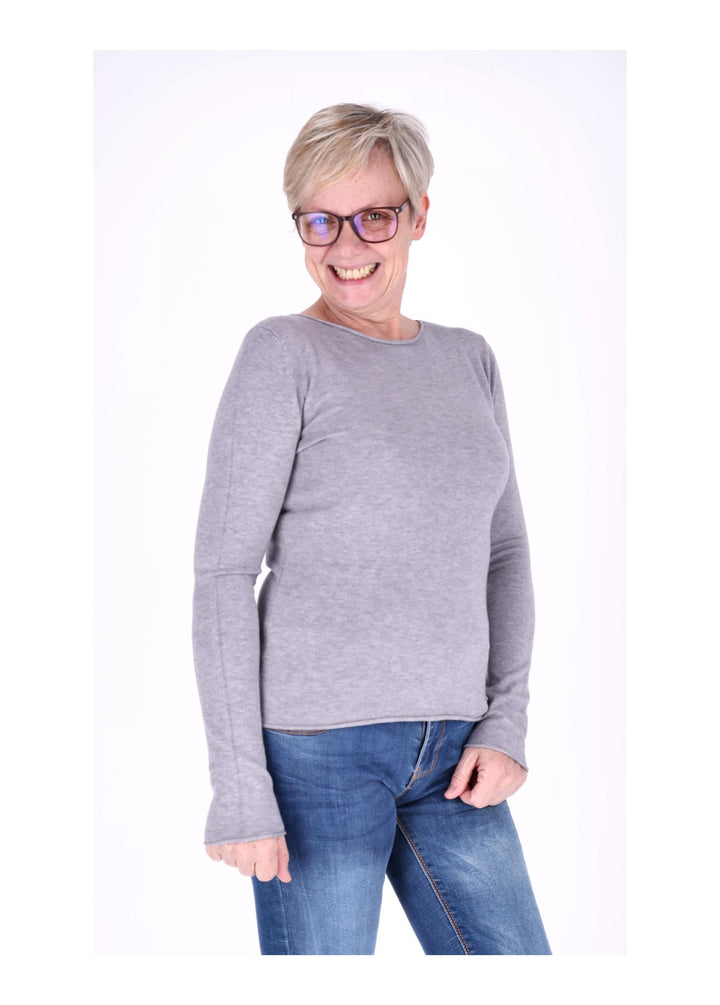 Feinstrick Damen Rundhalsausschnitt