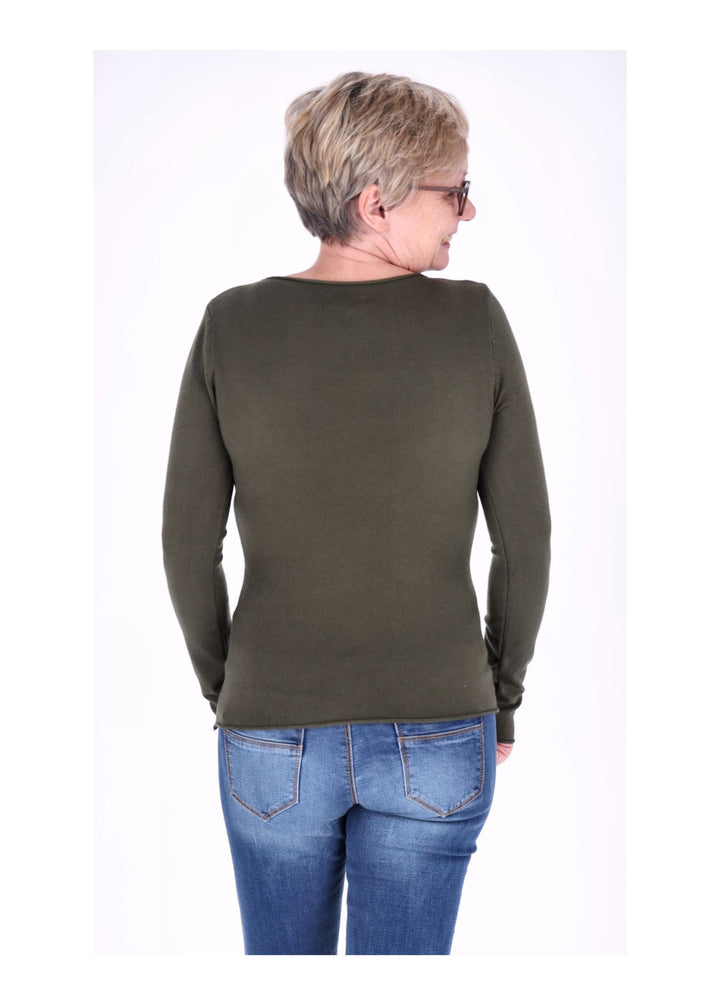 Feinstrick Damen Rundhalsausschnitt