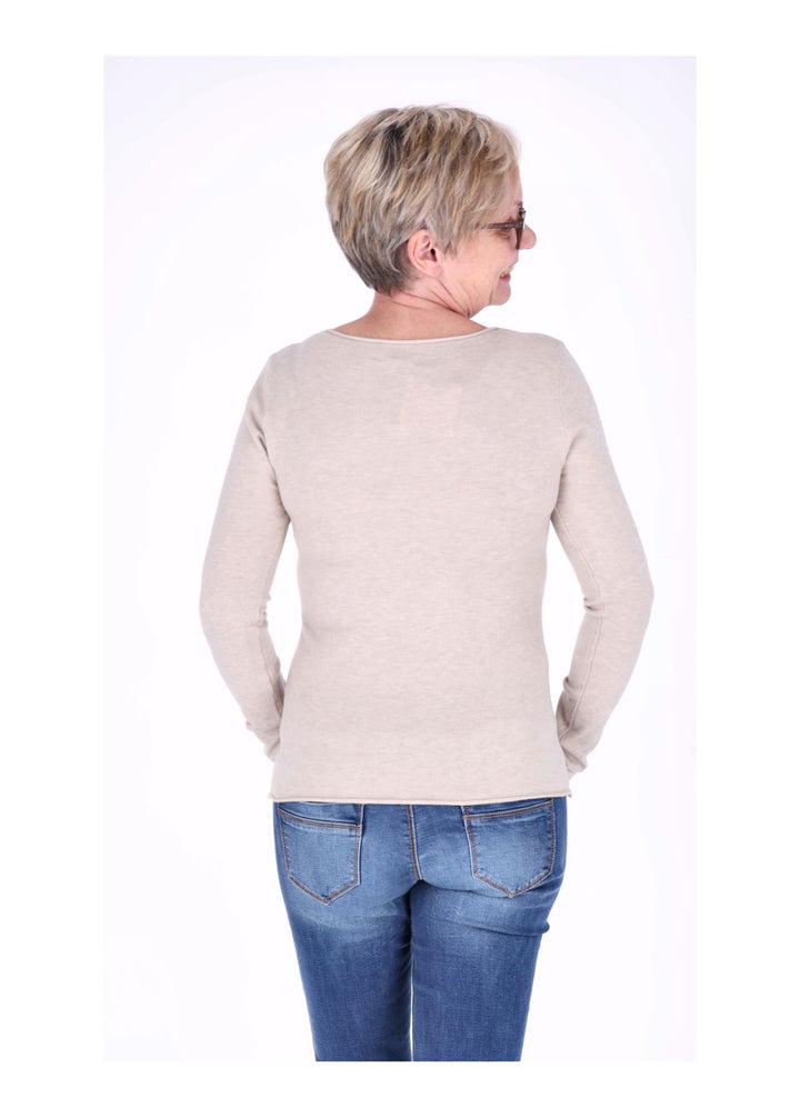 Feinstrick Damen Rundhalsausschnitt