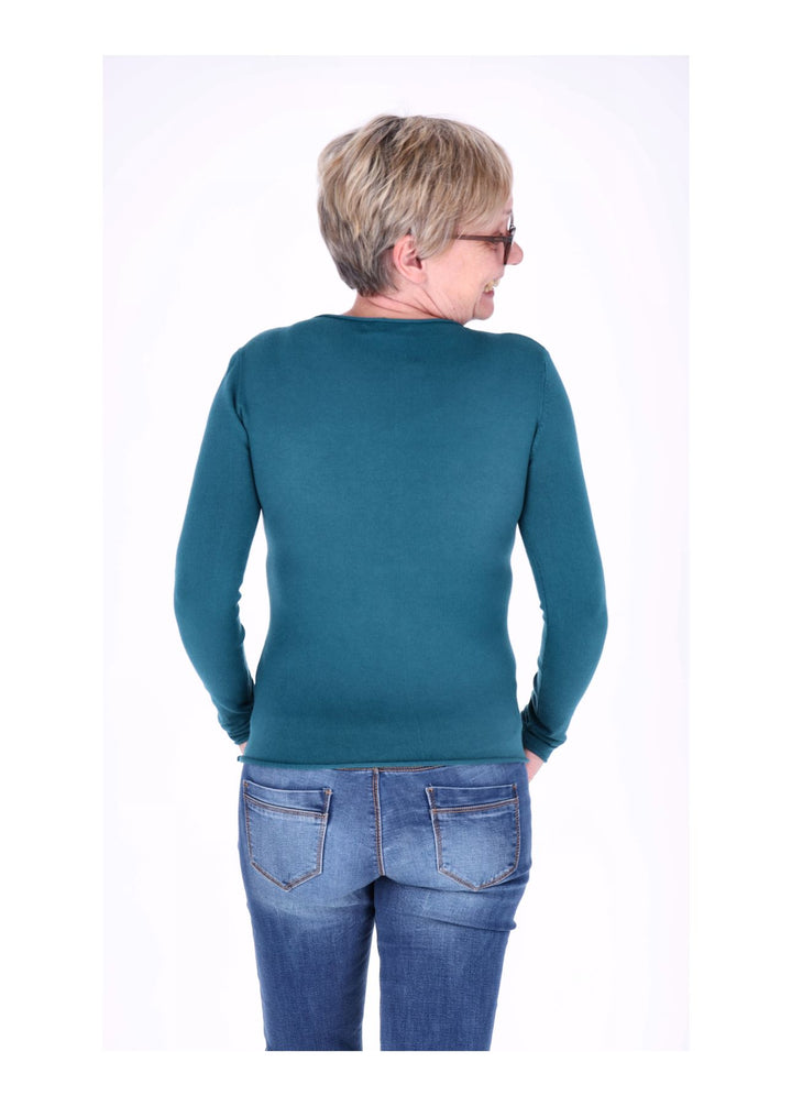 Feinstrick Damen Rundhalsausschnitt