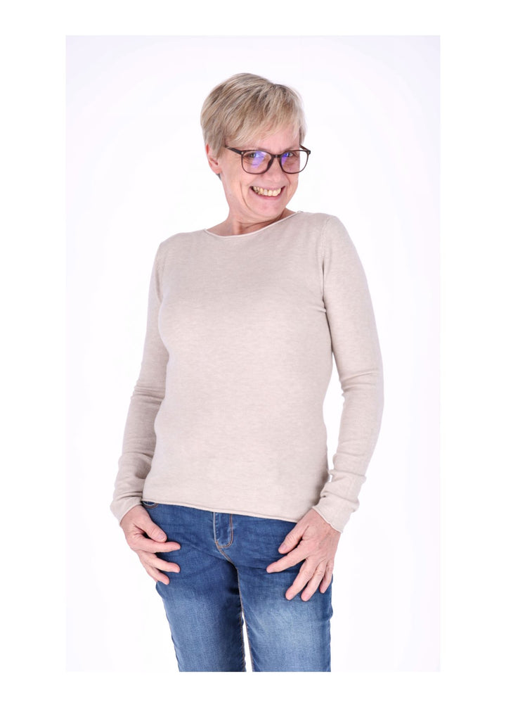Feinstrick Damen Rundhalsausschnitt