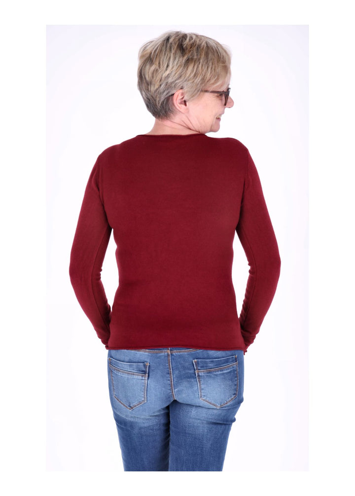 Feinstrick Damen Rundhalsausschnitt