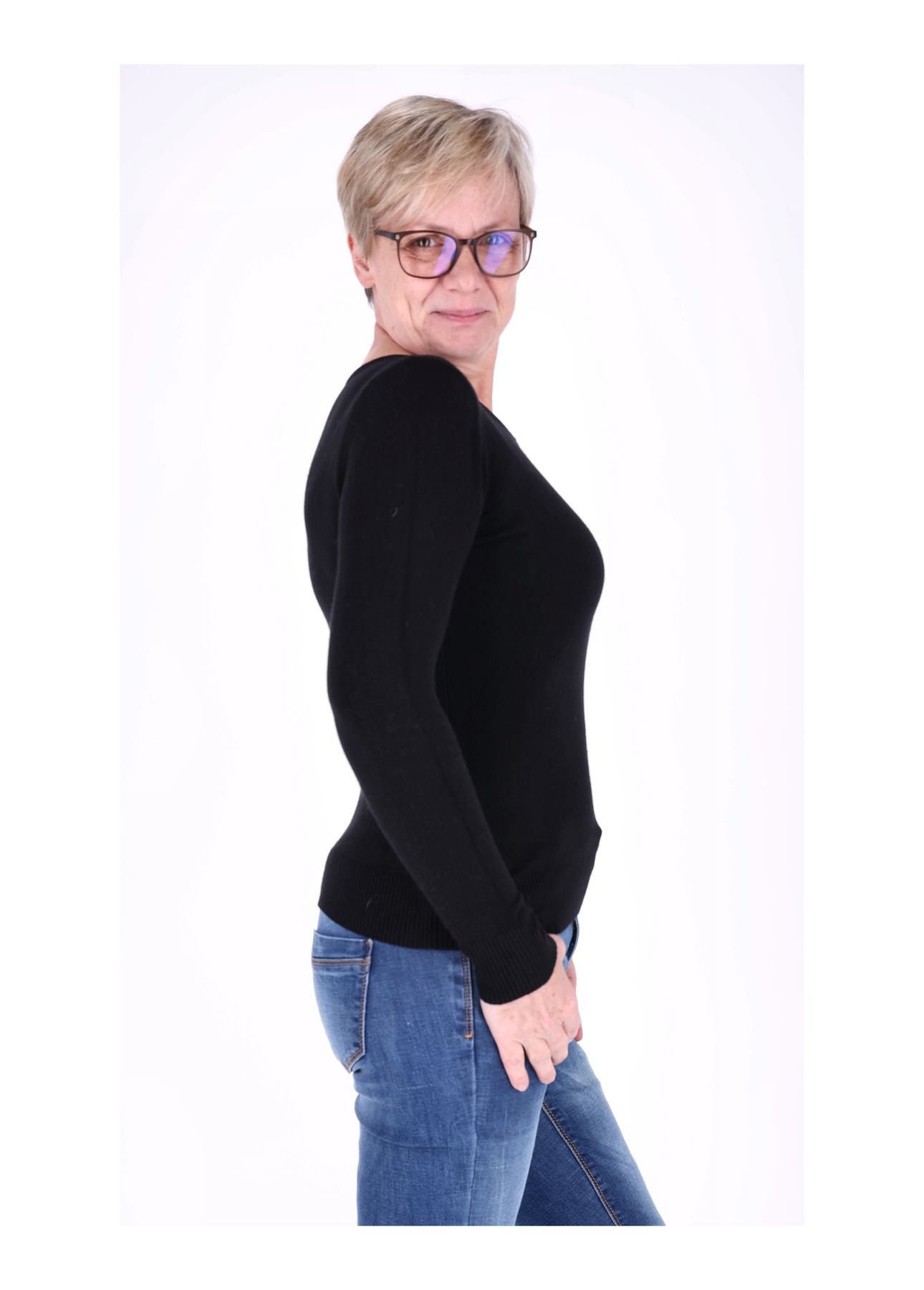 Basic Strickpullover Damen RH