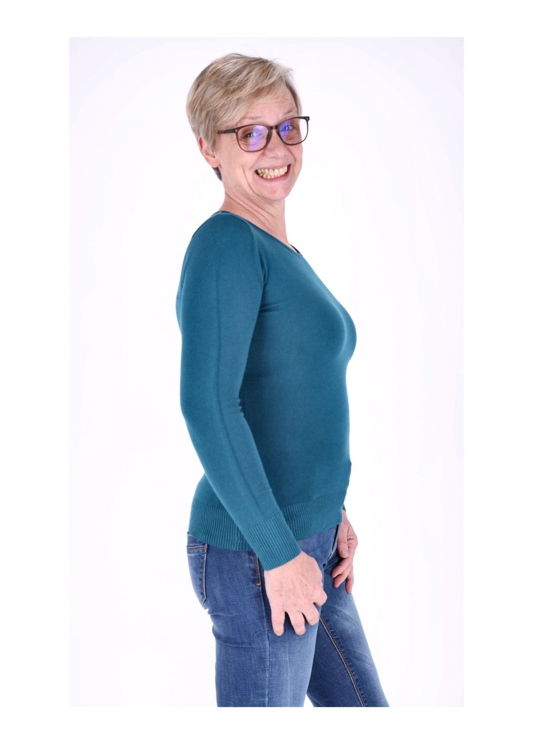 Basic Strickpullover Damen RH