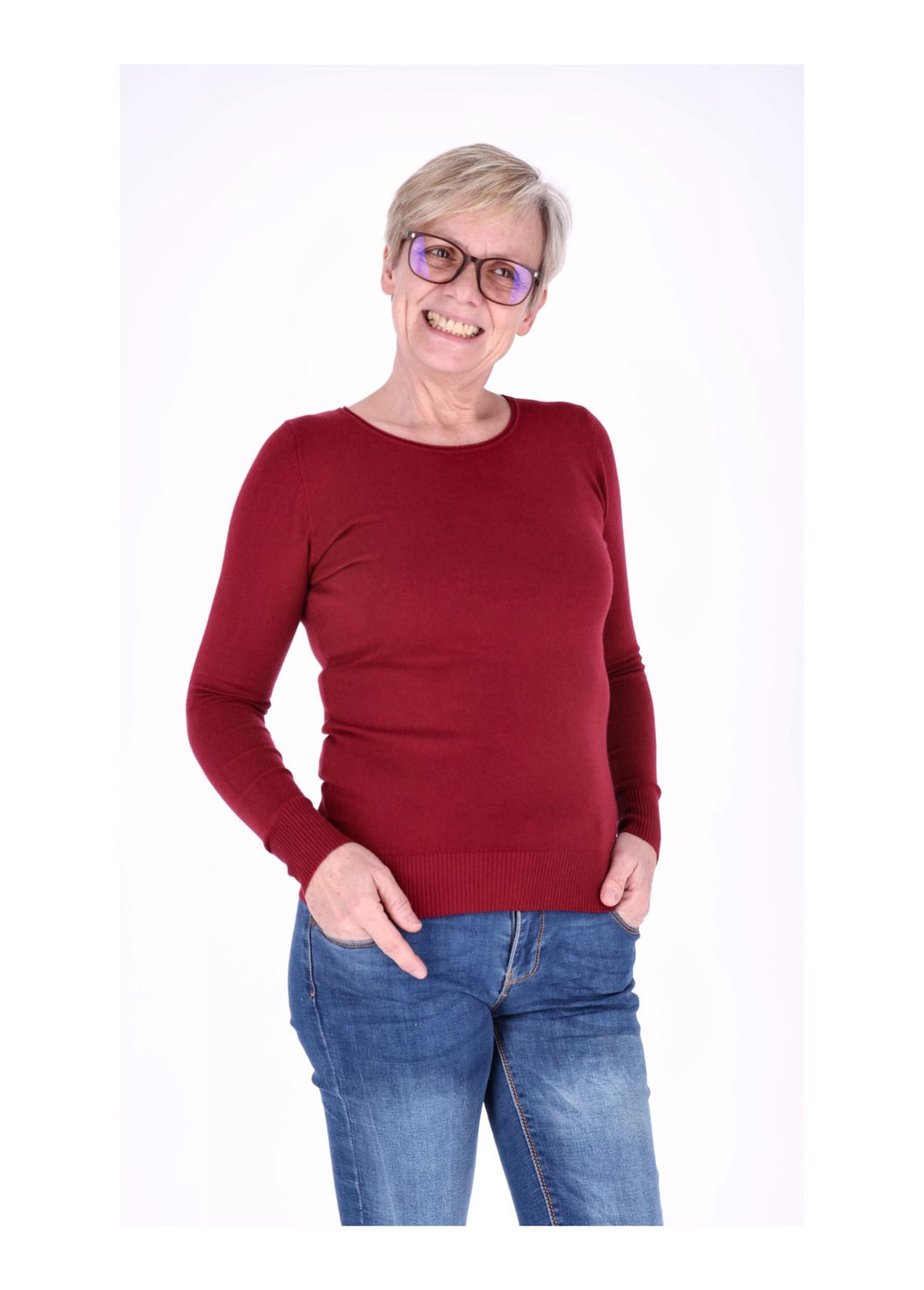 Basic Strickpullover Damen RH